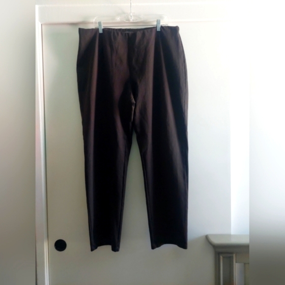 Eileen Fisher Pull-on High Rise Straight Leg Pant 1X Minimalist - Picture 2 of 6